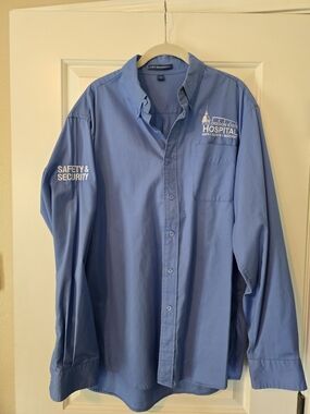 Oregon State Hospital Men’s Blue Safety & Security Button-Down Shirt